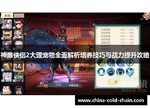 神雕侠侣2大理宠物全面解析培养技巧与战力提升攻略