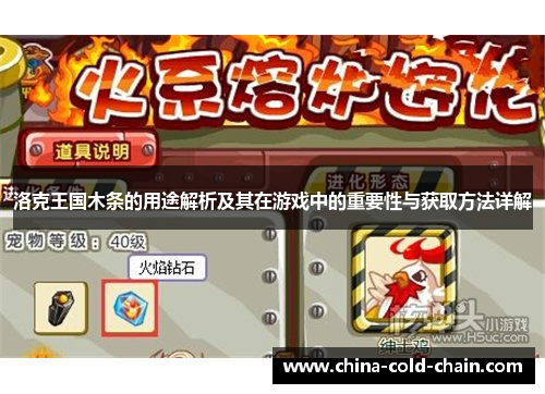 洛克王国木条的用途解析及其在游戏中的重要性与获取方法详解